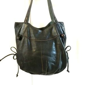 Lucky Brand Dark Green Leather Shoulder Bag